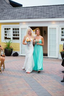 my beautiful mom walking me down the aisle